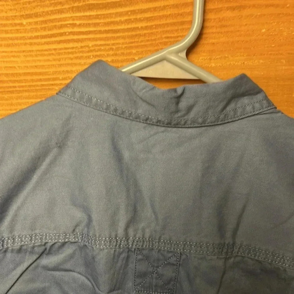 Outdoor life mens blue horizon button up twill shirt  cotton short sleeve casual - Picture 8 of 8